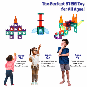 Chanak 48 PCS Magnetic Tiles Set – Premium STEM Building Toy for Kids chanak