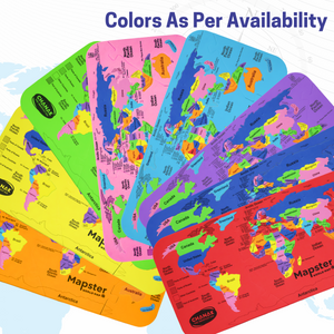 Chanak MapsterWorld Foam World Map Puzzle for Kids – 61 Country-Shaped Pieces, 60 Flags & Capital Stickers – Educational Geography Toy for Ages 5+ chanak