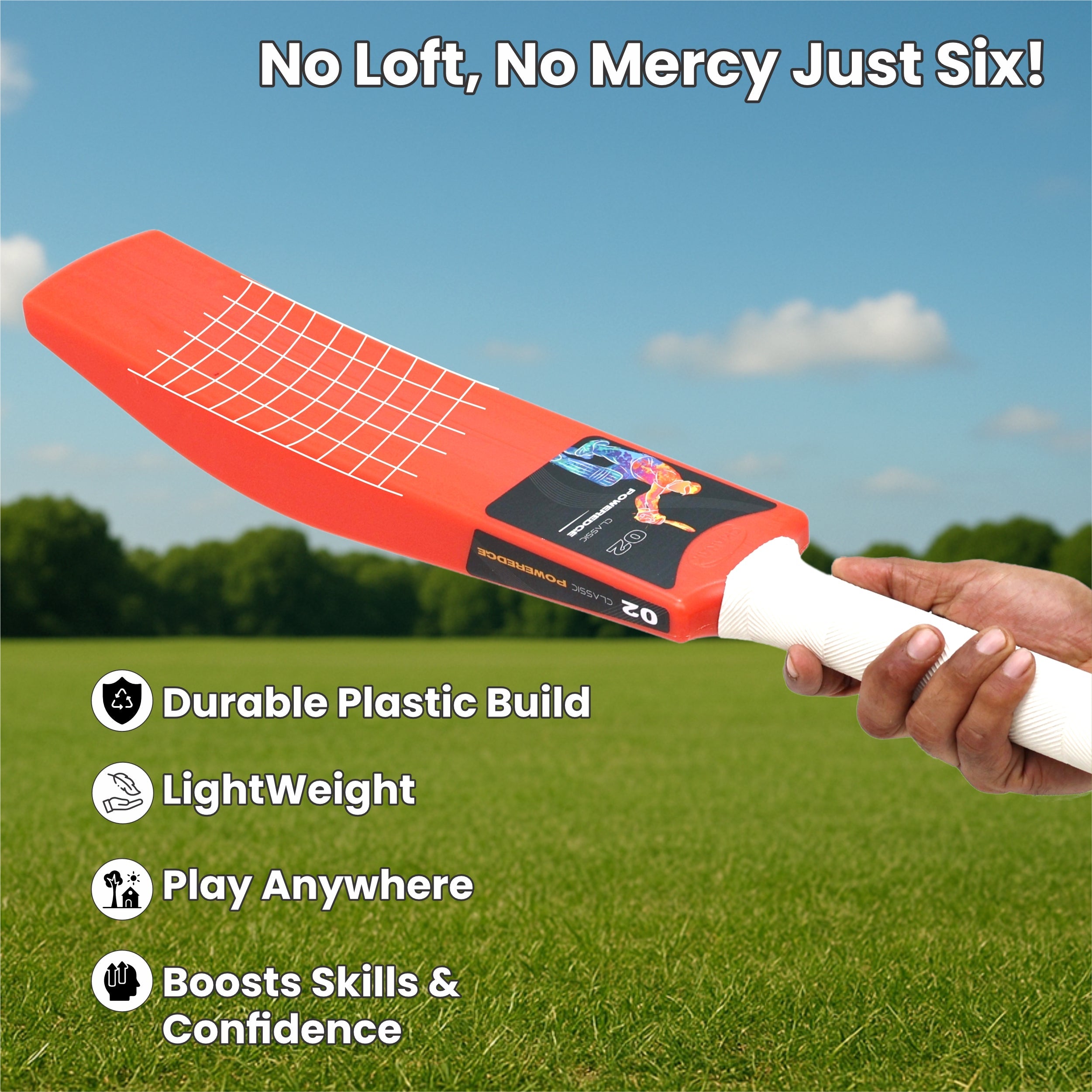 Pro Poweredge Big Cricket Turf Bat (Orange) chanak