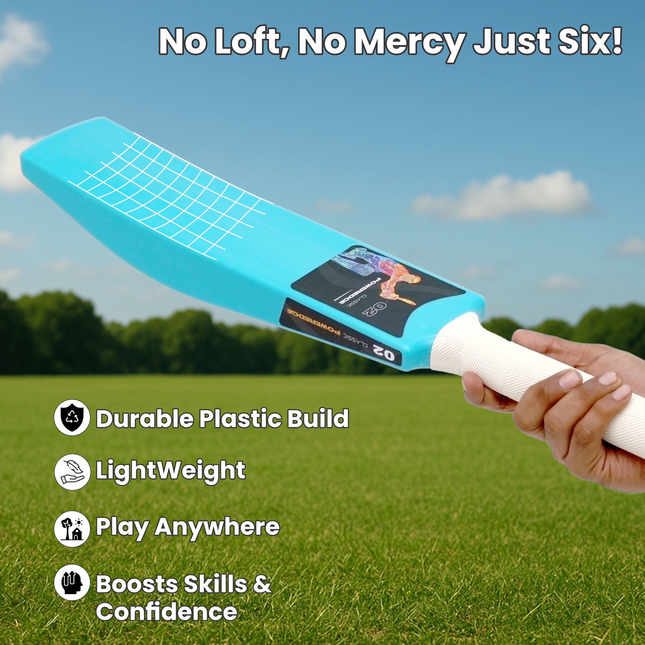 Pro Poweredge Big Cricket Turf Bat (Blue) chanak