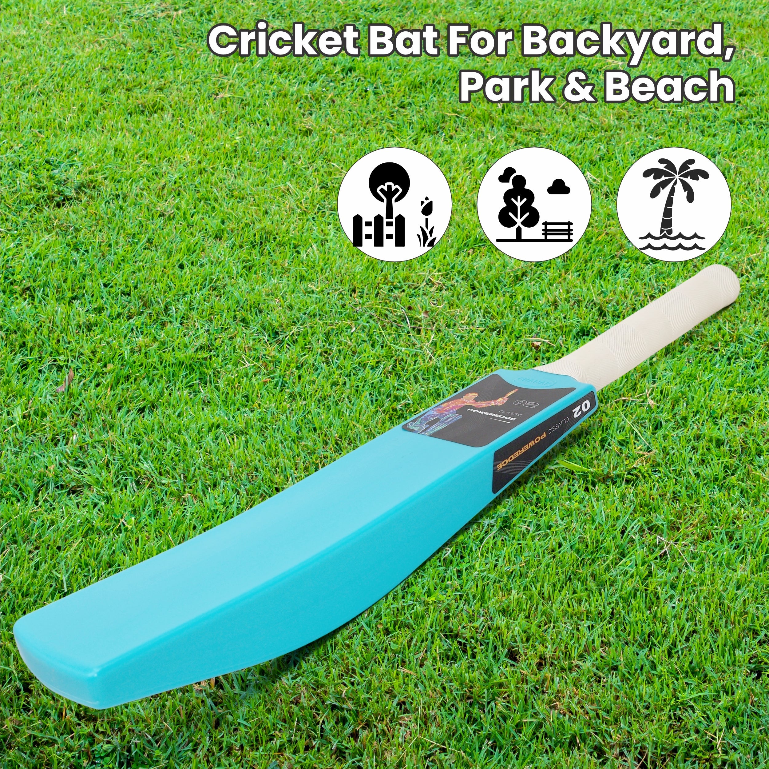 Pro Poweredge Big Cricket Turf Bat (Blue) chanak