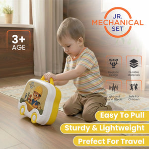 Chanak Jr. Mechanical Set Wheel Briefcase for Kids, Mechanical Set with LED Light Instruments, Pretend Play Mechanical Set for Kids Above 3 Years, 24 Piece Mechanical Set for Boys & Girls, BIS Approved. (Yellow Briefcase) chanak