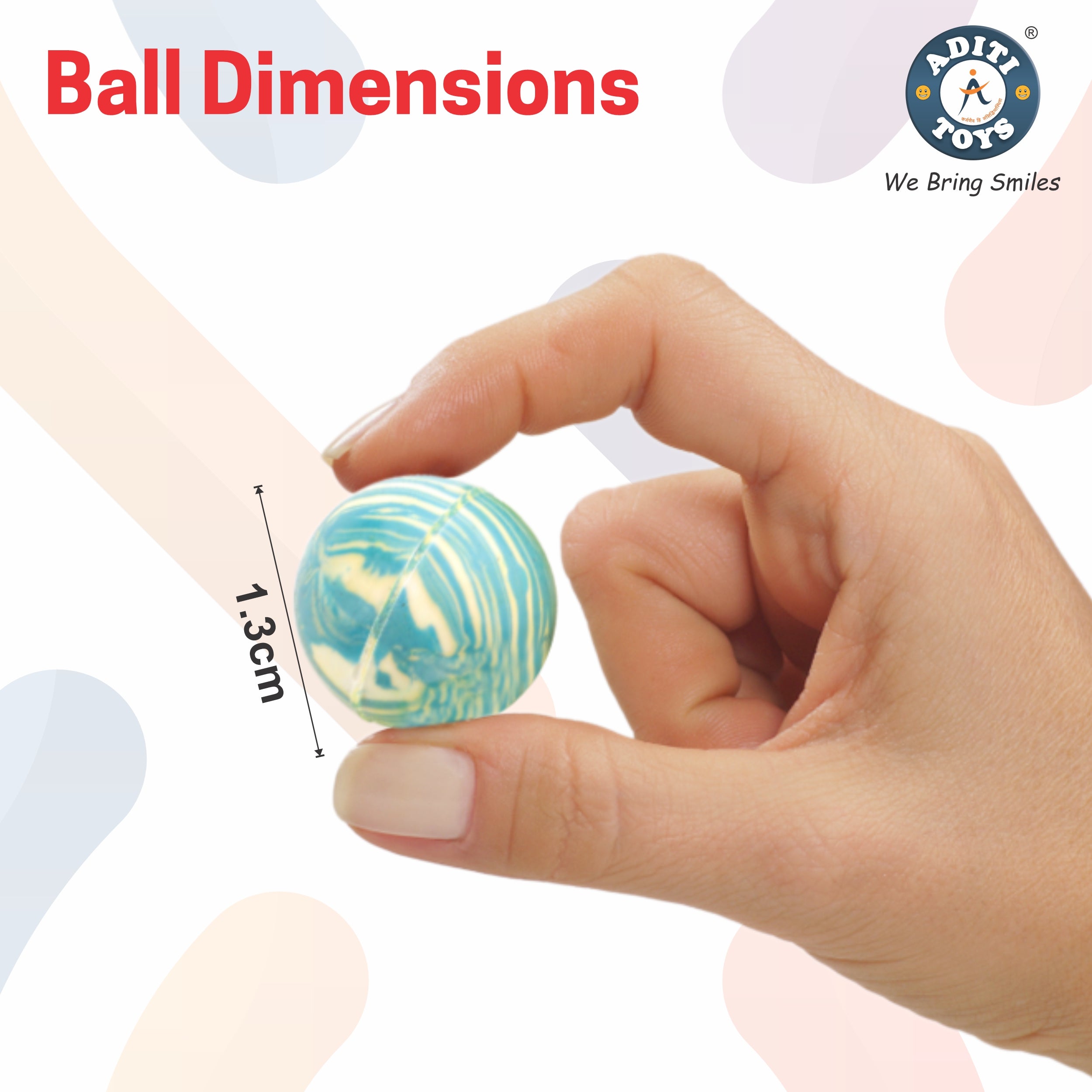 Chanak's Crazy Colourful Bouncing Jumping Balls Blister Pack (24 Balls) Glow in The Dark Aditi Toys Pvt. Ltd.