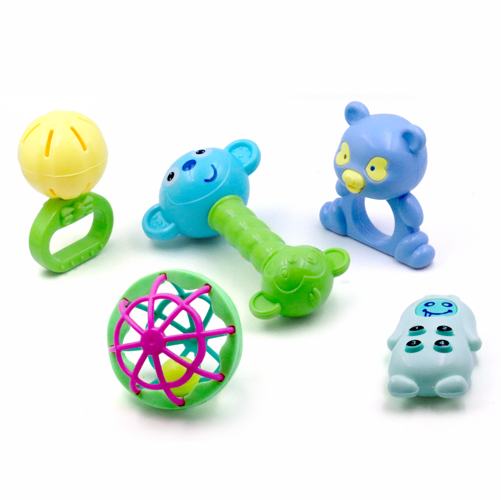 Chanak Baby Rattle Toy Set of – Safe Newborn Baby Toys (5 PCS