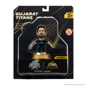 Chanak Cricket Icons Action Figure Rashid Khan Gujarat Titans Collectible Miniature Figurine, IPL Edition 360° Rotatable Head, GT Cricket Player for Fans & Kids, Perfect Gift & Collectors Pack of 1 chanak