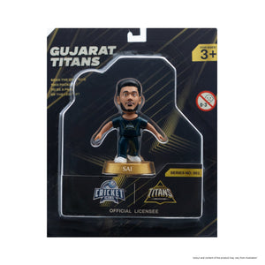 Chanak Cricket Icons Action Figure Sai Sudharsan Gujarat Titans Collectible Miniature Figurine, IPL Edition 360° Rotatable Head, GT Cricket Player for Fans & Kids, Perfect Gift & Collectors Pack of 1 chanak