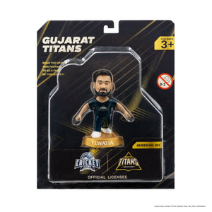 Chanak Cricket Icons Action Figure Rahul Tewatia Gujarat Titans Collectible Miniature Figurine, IPL Edition 360° Rotatable Head, GT Cricket Player for Fans & Kids, Perfect Gift & Collectors Pack of 1 chanak