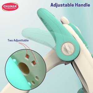 Chanak Happy Feet Baby Walker for 9+ Months, Adjustable Speed, Anti-Slip Wheels, Music & Activity Center, BPA-Free, Stable Design with Water Tank, Interactive Push Walker for Baby Boys & Girls chanak