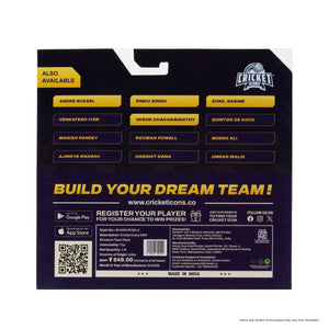 Chanak Cricket Icons Action Figure Assorted Kolkata Knight Riders Collectible Miniature, IPL Edition 360° Rotatable Head, KKR Cricket Player for Fans & Kids, Perfect Gift & Collectors Pack of 4 chanak