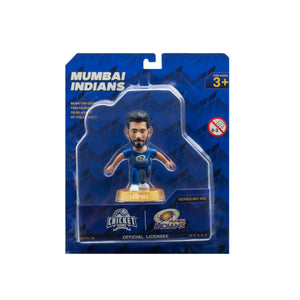 Chanak Cricket Icons Action Figure Jasprit Bumrah Mumbai Indians Collectible Miniature Figurine, IPL Edition with 360° Rotatable Head, MI Cricket Player for Fans & Kids, Gift & Collectors Pack of 1 chanak