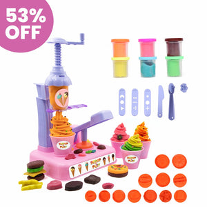 Chanak Scoop and Play, Ice Cream play Set With 6 Dough And 11 Stamps Molds chanak