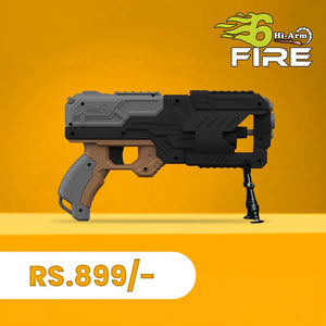 Chanak Six-Dart Rapid Fire Blaster Toy Gun Black Aditi Toys Pvt. Ltd.