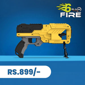 Chanak Six-Dart Rapid Fire Blaster Toy Gun Yellow Aditi Toys Pvt. Ltd.
