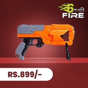 Chanak Six-Dart Rapid Fire Blaster Toy-Gun Orange Aditi Toys Pvt. Ltd.