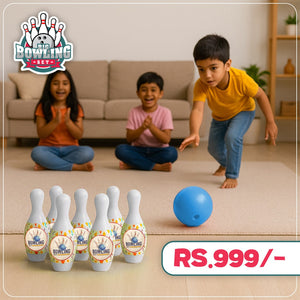 Chanak Big Bowling Set for Kids (3+ Yrs) | 6 Pins, 1 Ball | White | Safe & BIS Approved Aditi Toys Pvt. Ltd.