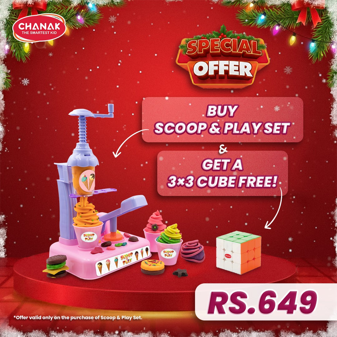 Chanak Play Doh Ice Cream Maker With 6 Dough With Free Cube 3 x 3 Aditi Toys Pvt. Ltd.