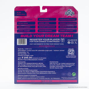 Cricket Icons RR miniature single pack Yashasvi Jaiswal chanak