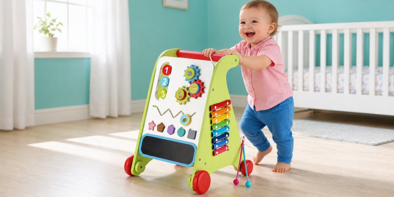 Enhance Your Child's Development with the Chanak Wooden Baby Walker for Kids