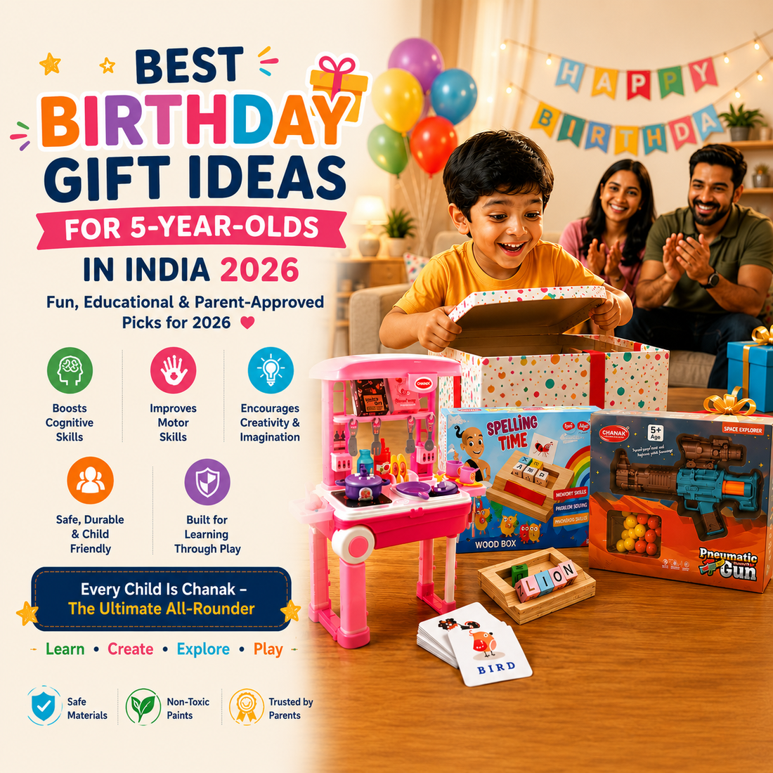 Best Birthday Gift Ideas for 5-Year-Olds in India 2026