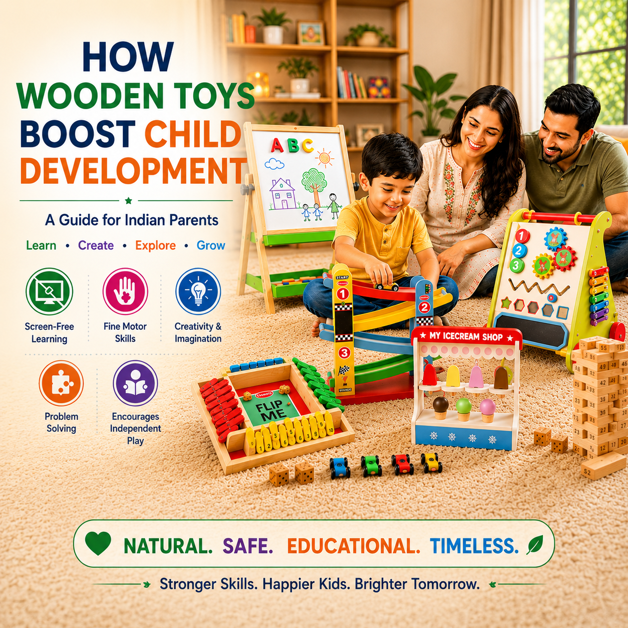 How Wooden Toys Boost Child Development: A Guide for Indian Parents