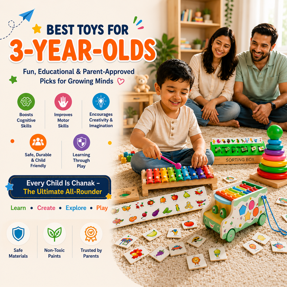 Best Toys for 3-Year-Olds in India 2026