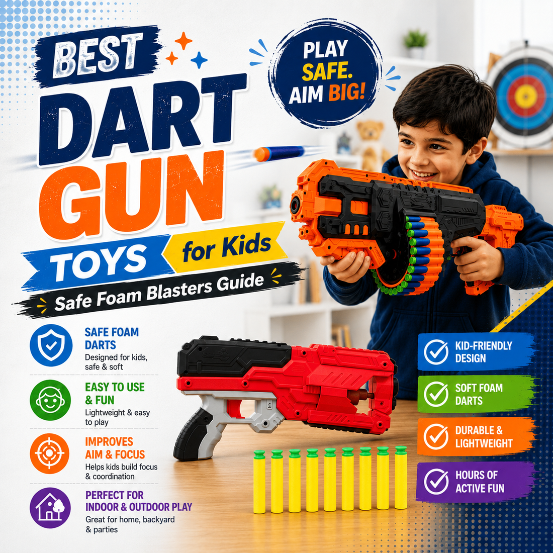 Best Dart Gun Toys for Kids: Safe Foam Blasters Guide