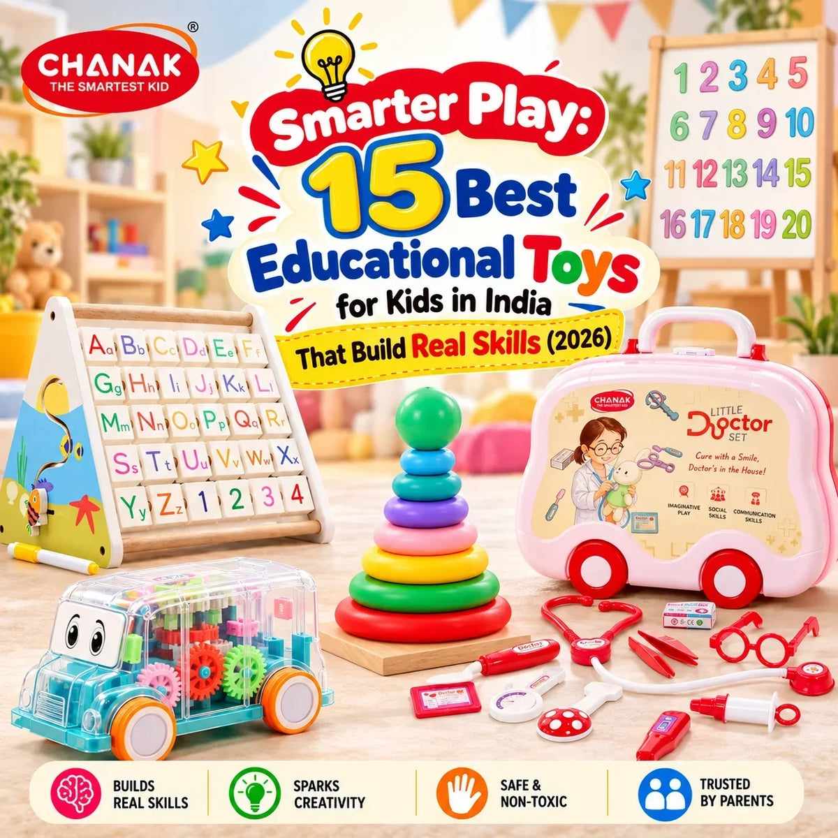 Smarter Play: 15 Best Educational Toys for Kids in India That Build Real Skills (2026)