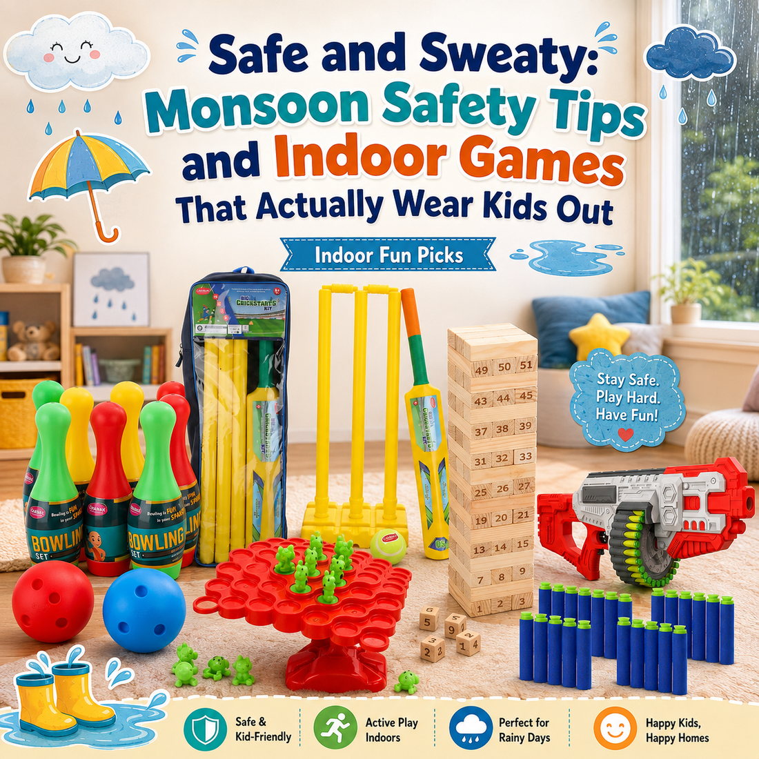 Safe and Sweaty: Monsoon Safety Tips and Indoor Games That Actually Wear Kids Out