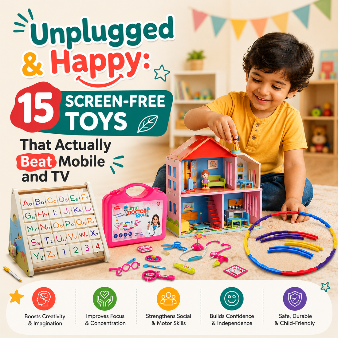 Unplugged & Happy: 15 Screen-Free Toys That Actually Beat Mobile and TV