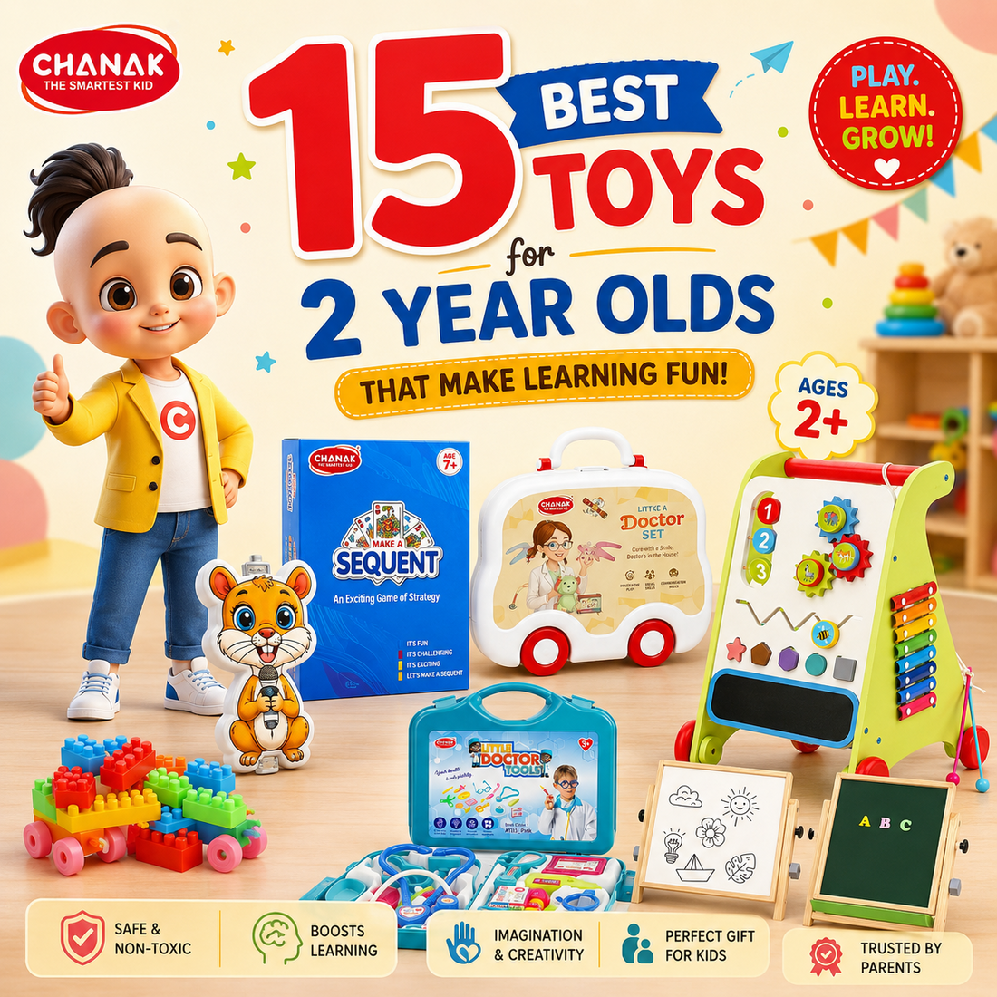 15 Best Toys for 2 Year Olds That Make Learning Fun