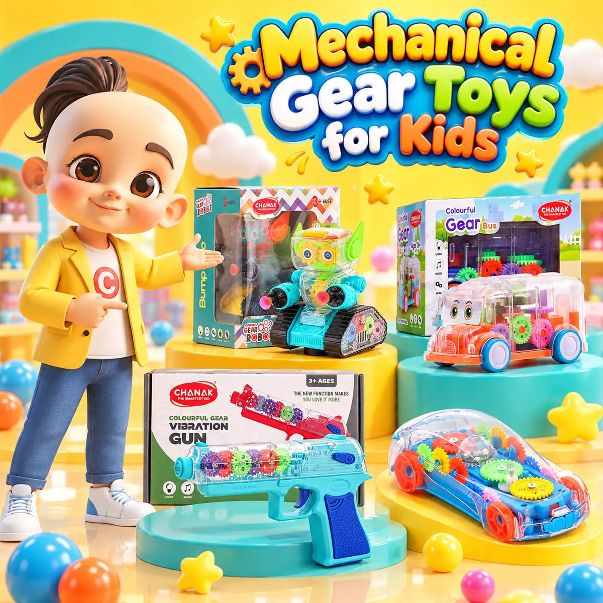 Mechanical Gear Toys for Kids