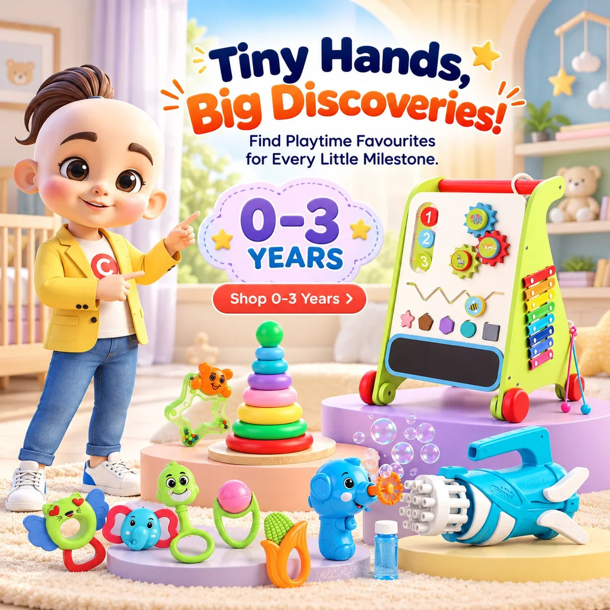 Toys for 0-2 Year Old Babies
