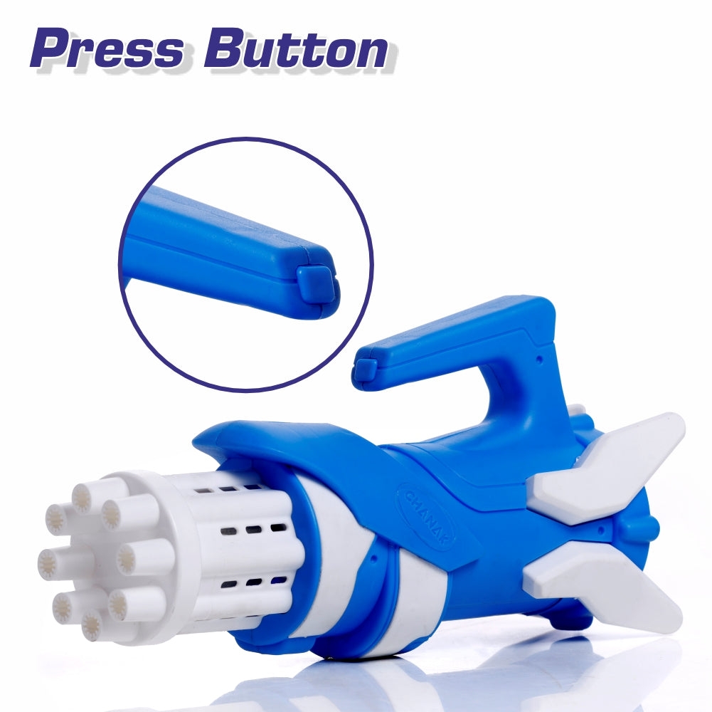 Chanak Gatling Bubble Maker Automatic Toy-Gun for Kids (Blue)