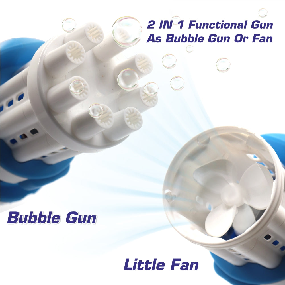 Chanak Gatling Bubble Maker Automatic Toy-Gun for Kids (Blue)