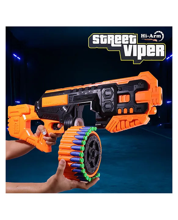 Aditi Toys Street Viper Motorized Dart Gun - 30 Soft Foam Darts, 60ft Range, Rechargeable, High-Capacity Magazine - Ideal Toy Blaster for Kids (Ages 5+) Aditi Toys Pvt. Ltd.