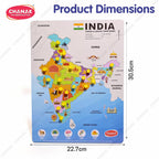 Chanak Wooden India Map Puzzle