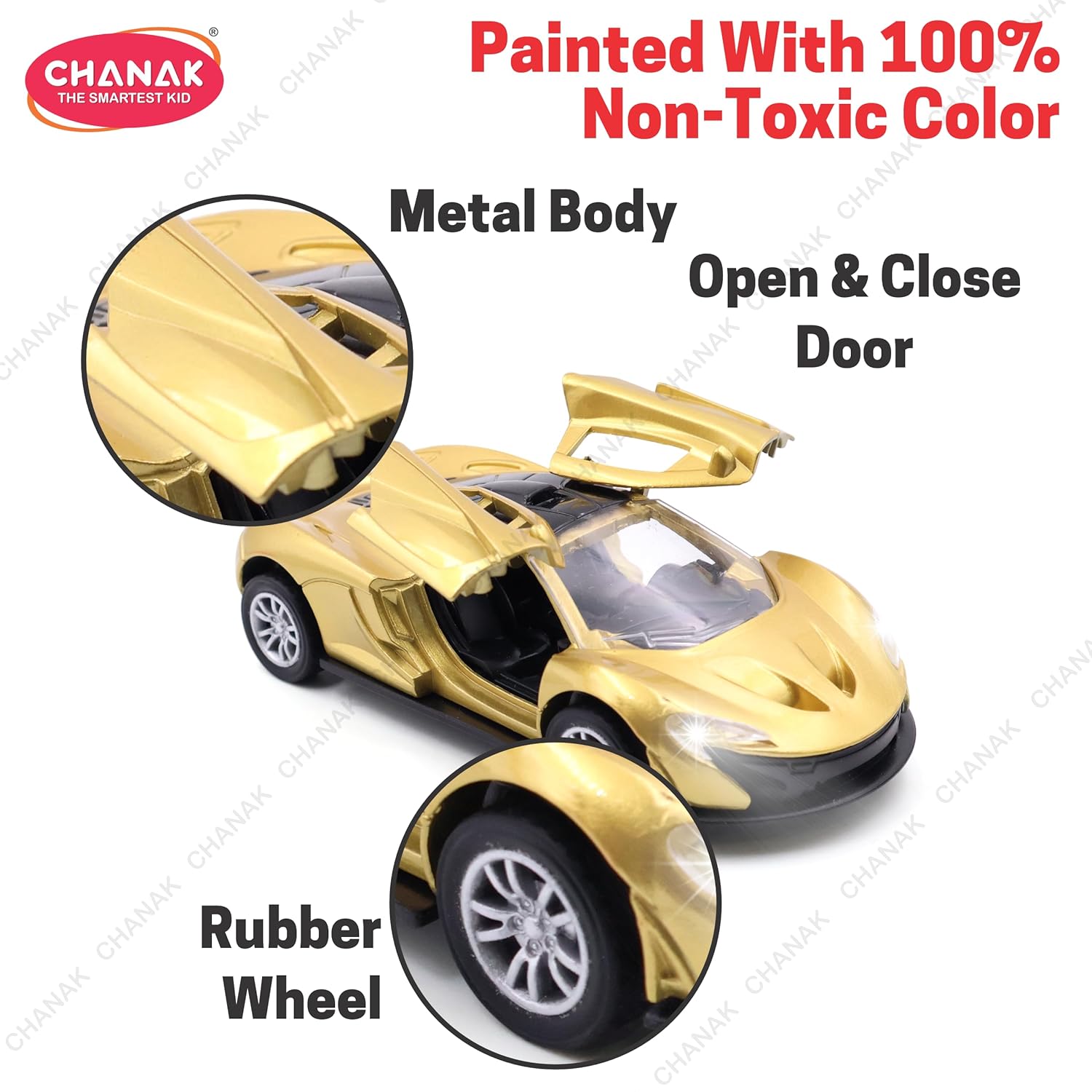Chanak Die-Cast Sports Car - Gold