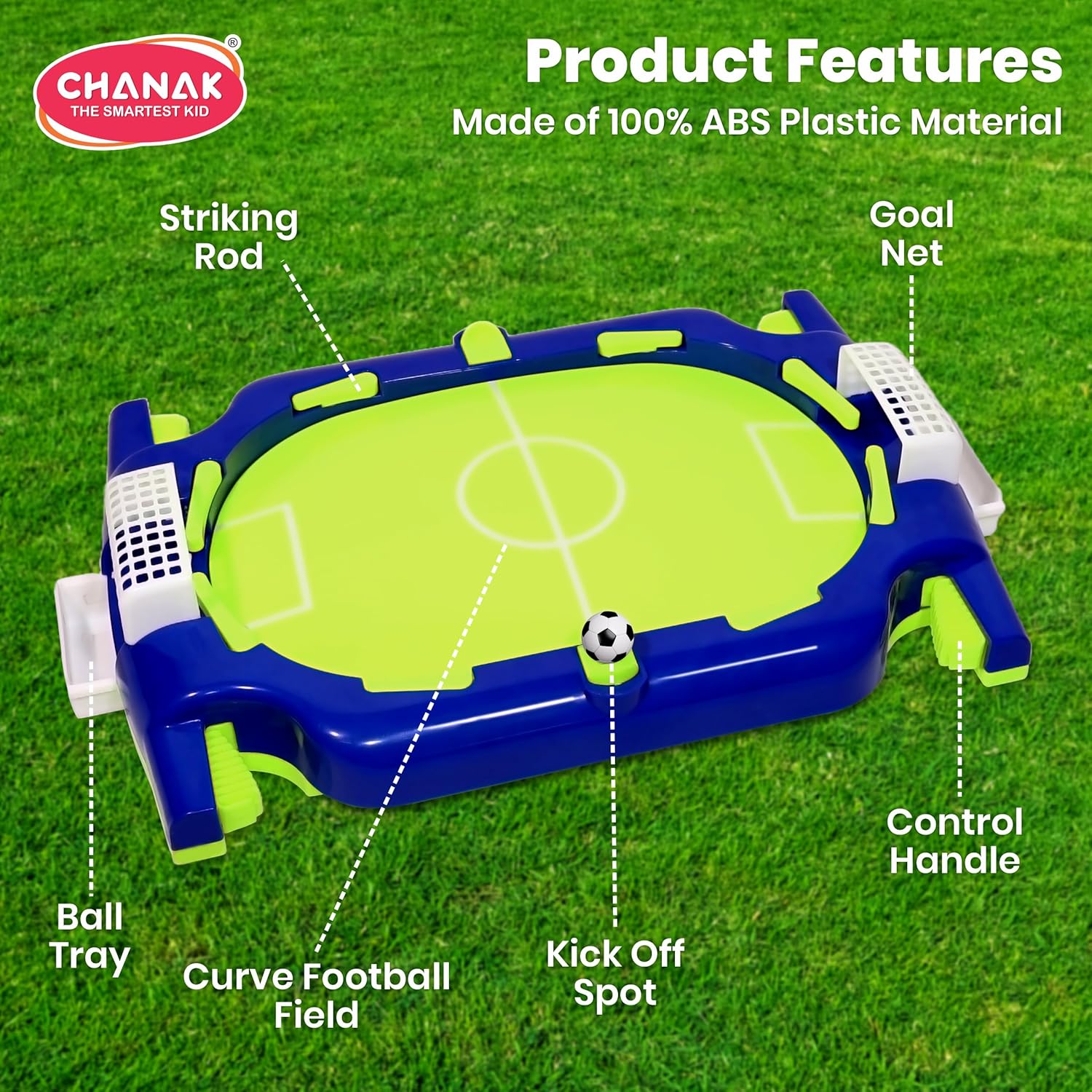 Chanak Mini Football Tabletop Portable Desktop Soccer Football Flicker Toy, Durable Fun Soccer Board Game For Boys Girls, Above 6+ Age