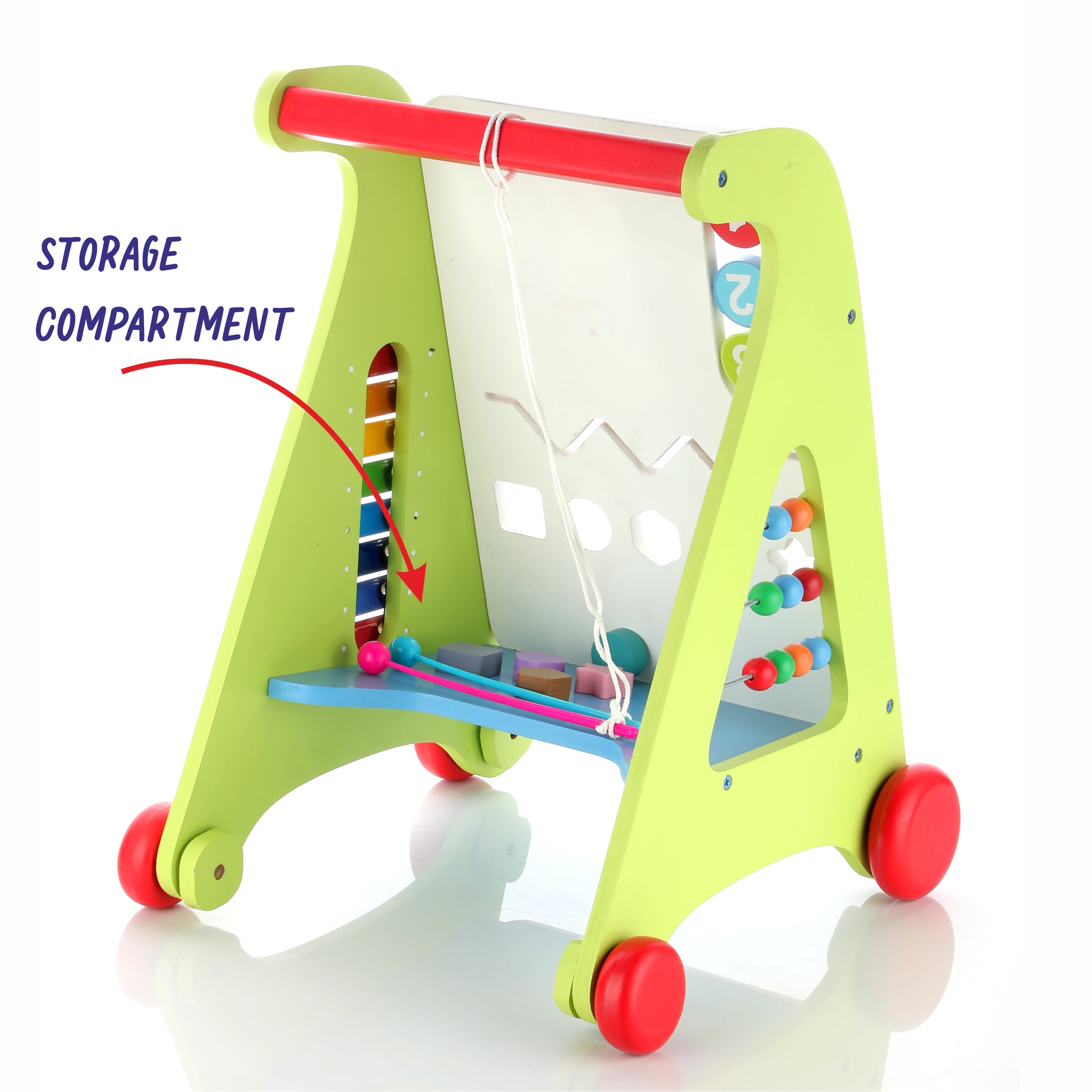 Chanak Wooden Activity Baby Walker (6-in-1, 1+ Years)