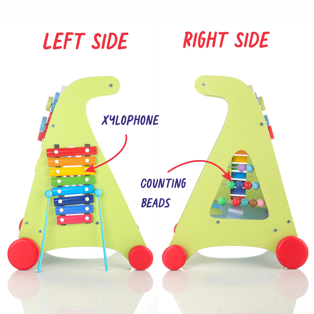 Chanak Wooden Baby Walker 6-in-1 - Baby Using Walker - chanak