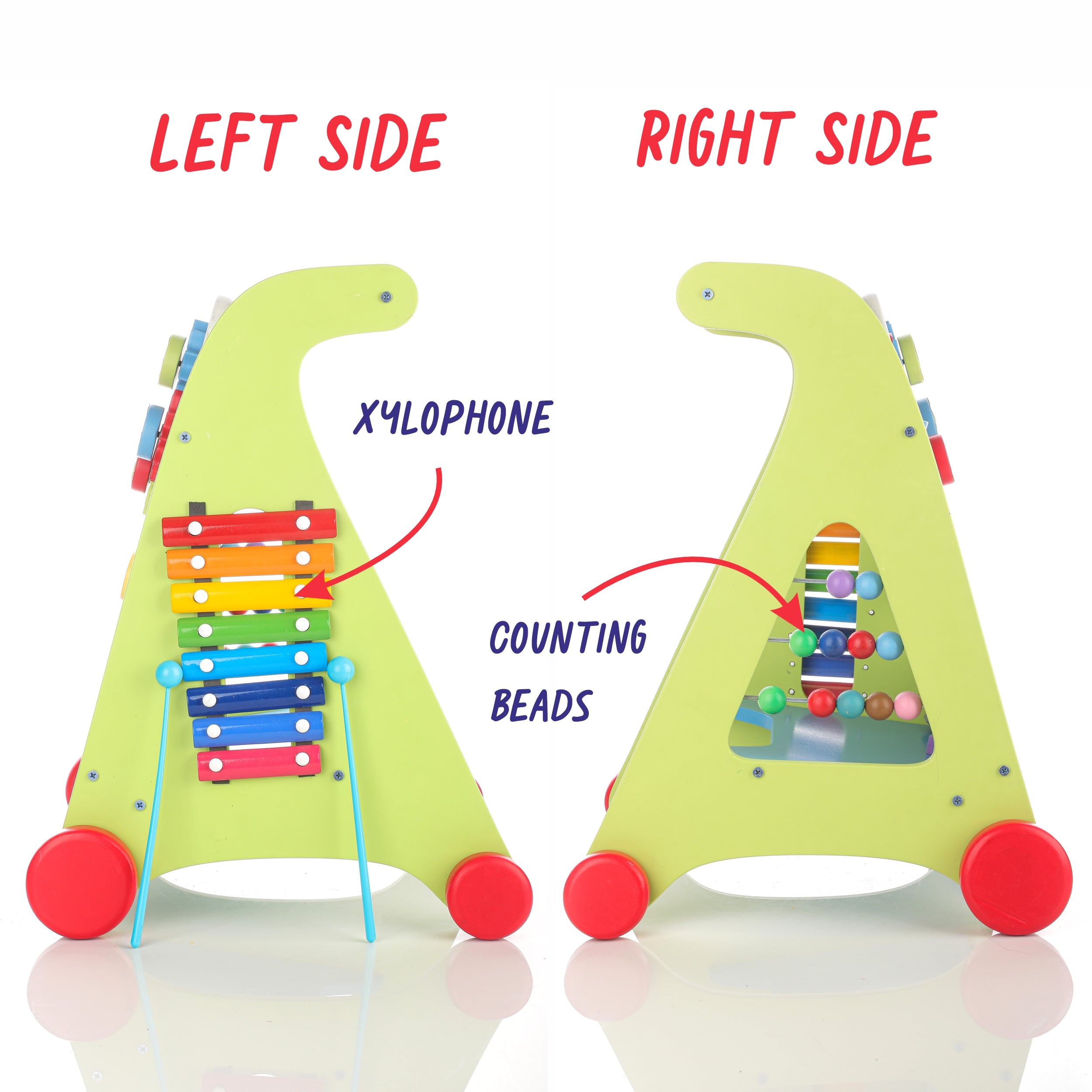 Chanak Wooden Activity Baby Walker (6-in-1, 1+ Years)