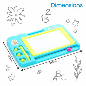 Chanak's Magnetic Slate Board for Learning Writing and Drawing, Magnetic Pen and Stamps (SkyBlue) Aditi Toys Pvt. Ltd.