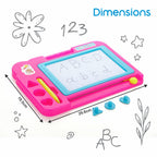 Chanak's Magnetic Slate Board for Learning Writing and Drawing, Magnetic Pen and Stamps (Pink) Aditi Toys Pvt. Ltd.
