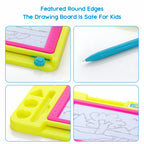 Chanak's Magnetic Slate Board for Learning Writing and Drawing, Magnetic Pen and Stamps (Yellow) Aditi Toys Pvt. Ltd.
