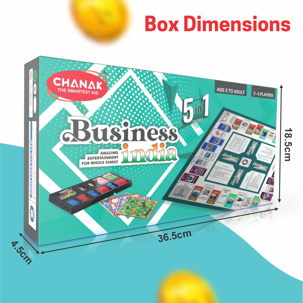 Chanak's Business Game Board with Plastic Money & Coins - chanak