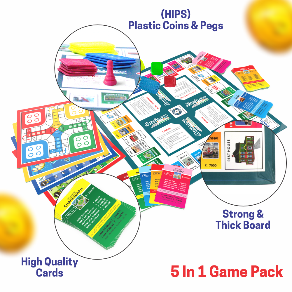 Chanak's Business Game Board with Plastic Money & Coins Aditi Toys Pvt. Ltd.