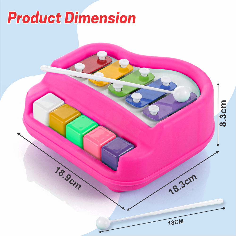 Chanak Musical Xylophone Piano Toy for Kids Pink chanak chanak
