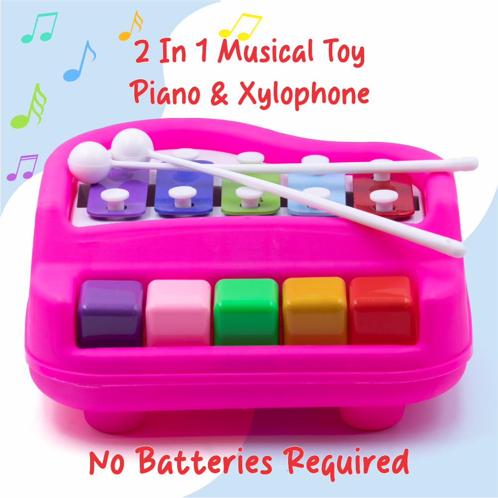 Chanak Musical Xylophone Piano Toy for Kids (Pink) Aditi Toys Pvt. Ltd.