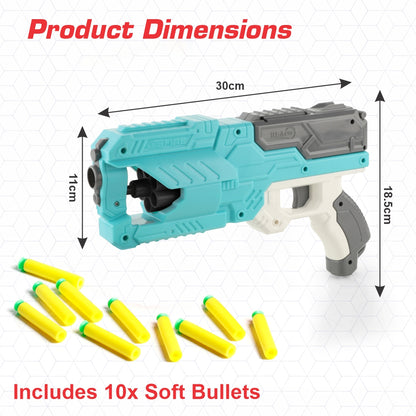 Chanak Six-Dart Rapid Fire Blaster Toy-Gun (Light Blue) 🔫