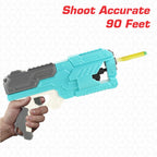 Chanak Six-Fire Foam Blaster Gun Blue - Foam Darts Included - chanak